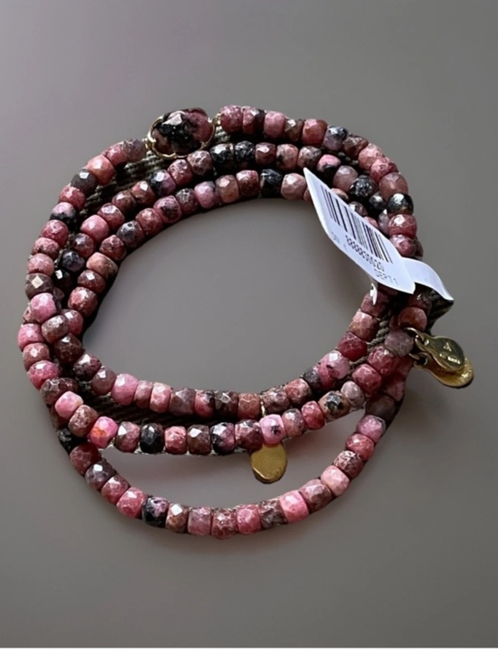 Rarities Carol Brodie SET of 3 RHODONITE Bracelets